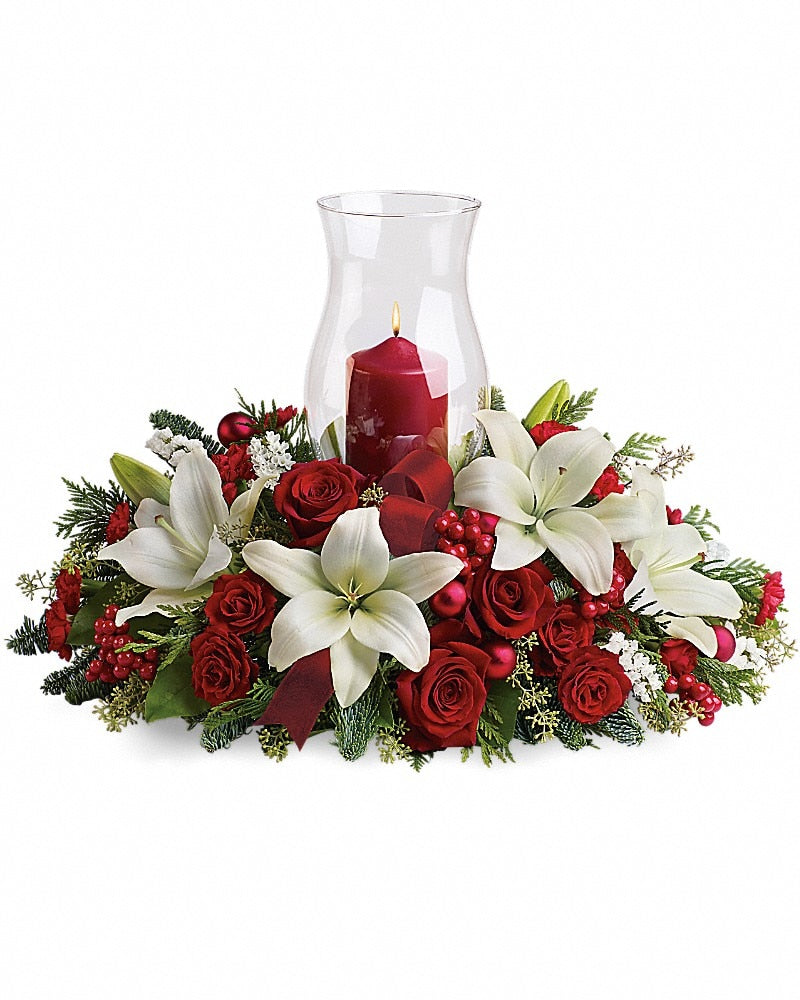 Holiday Glow Centerpiece – Karen's Floral Expressions