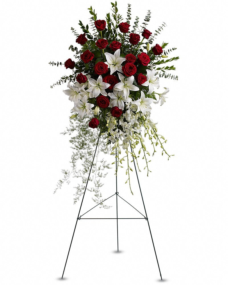 Lily and Rose Tribute Spray - Karen's Floral Expressions