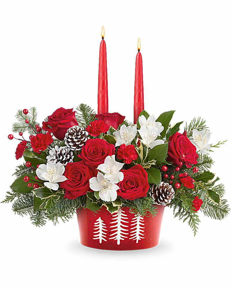 Evergreen Charm Centerpiece – Karen's Floral Expressions