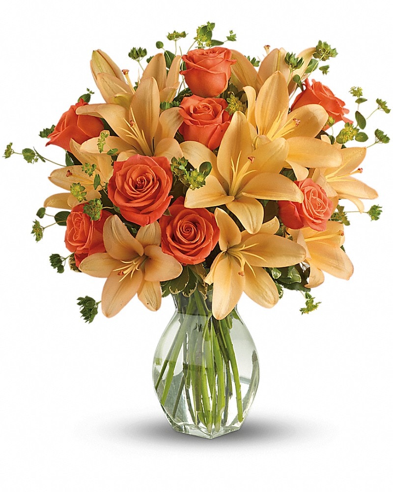 Fiery Lily and Rose - Karen's Floral Expressions