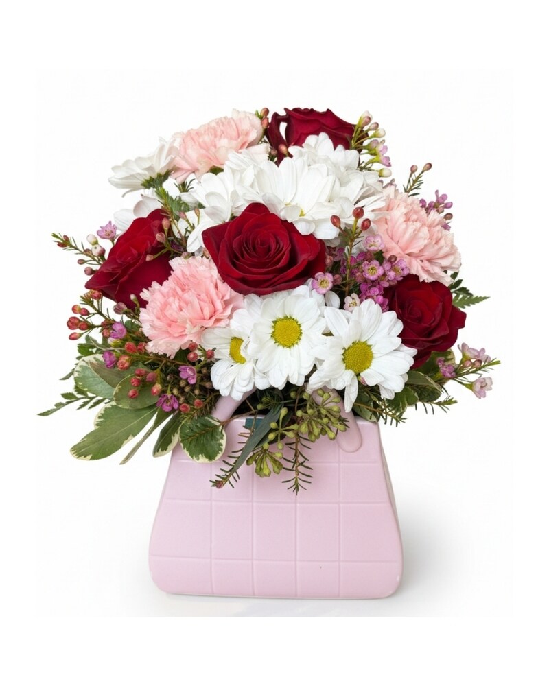 Carnation Glow Handbag Blooms - Karen's Floral Expressions