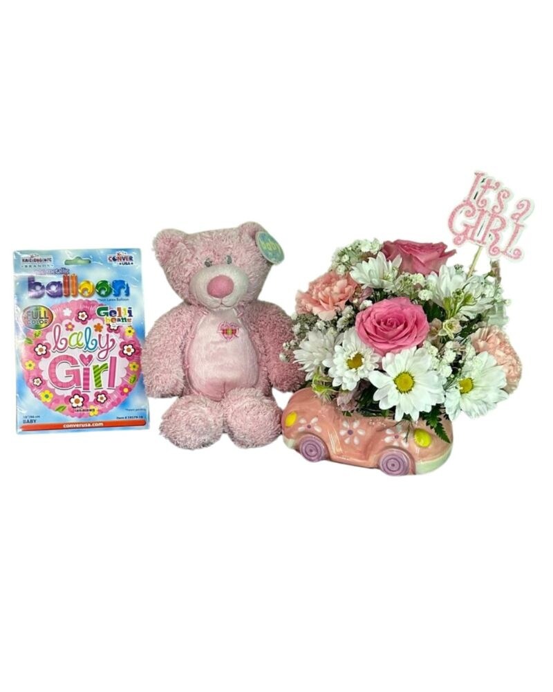 "IT'S A GIRL" Baby Shower Flower BUNDLE - Karen's Floral Expressions