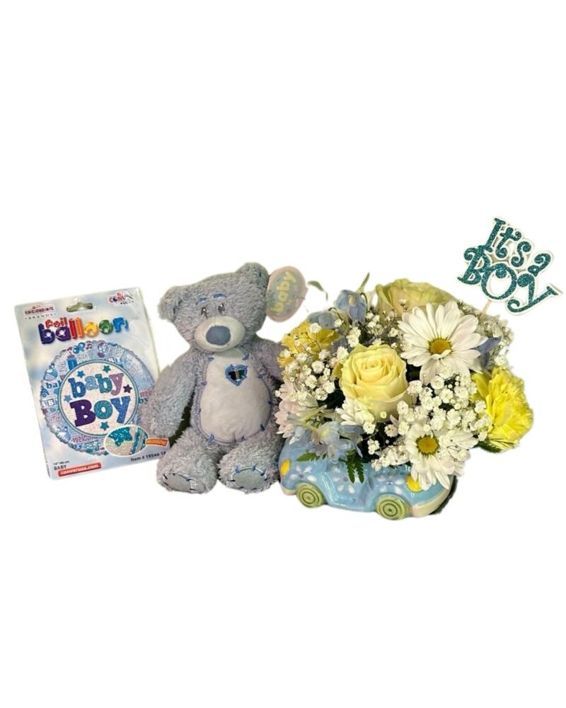 "IT'S A BOY" Baby Shower Flower BUNDLE - Karen's Floral Expressions