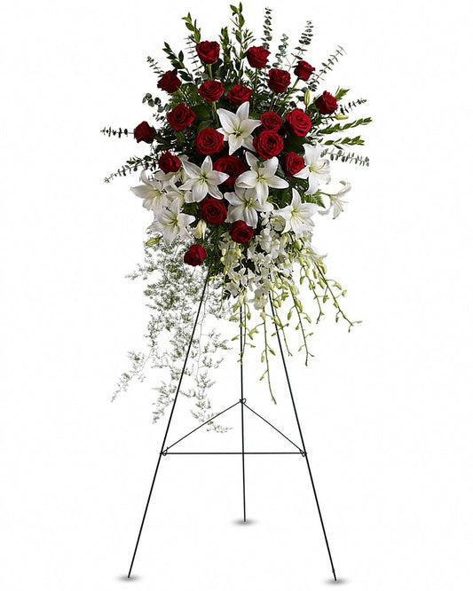 Lily and Rose Tribute Spray - Karen's Floral Expressions