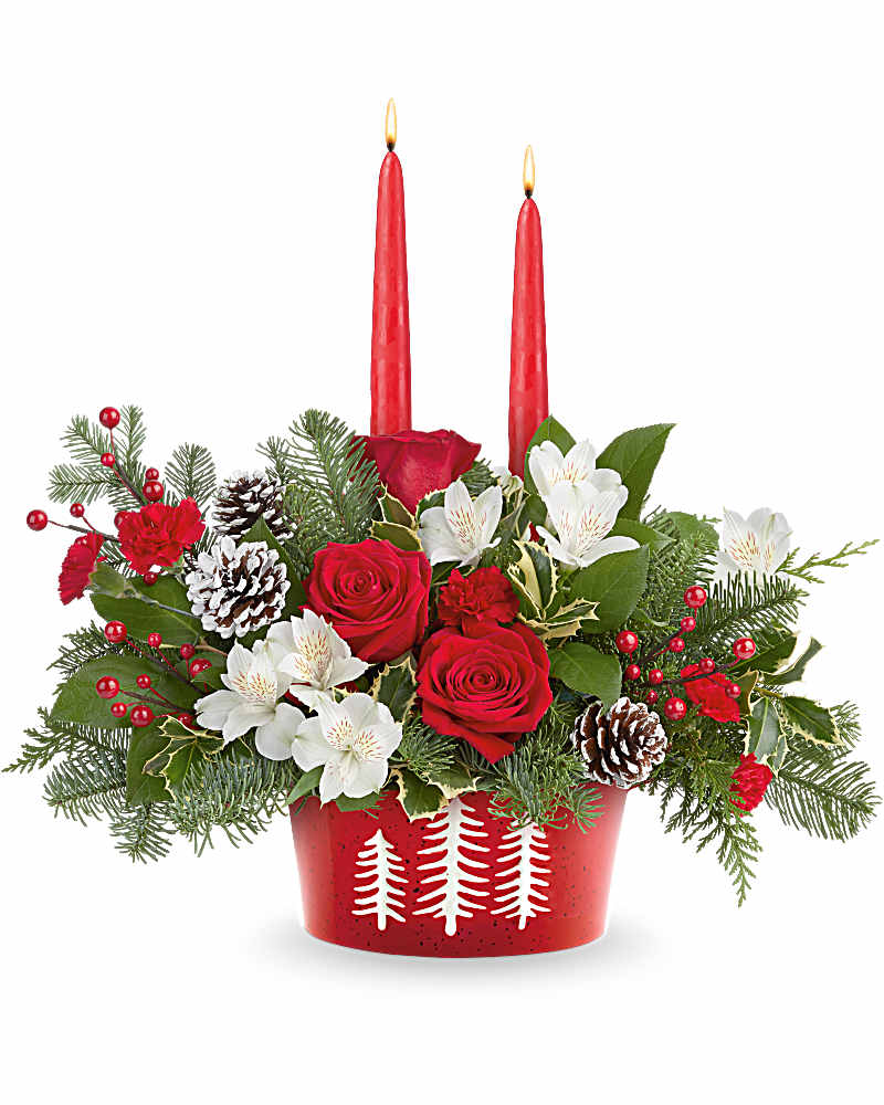 Evergreen Charm Centerpiece – Karen's Floral Expressions