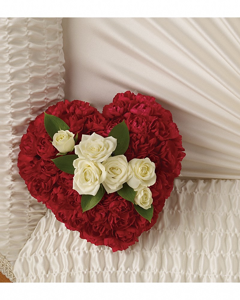 A Devoted Heart Casket Insert - Karen's Floral Expressions
