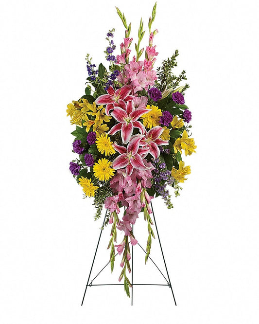 Rainbow Of Remembrance Spray - Karen's Floral Expressions