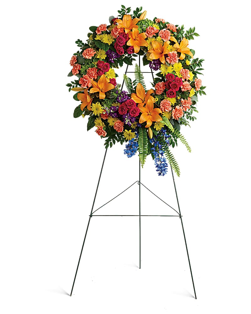 Colorful Serenity Wreath - Karen's Floral Expressions