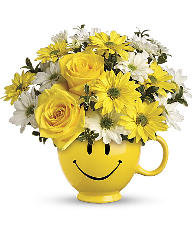 Be Happy® Bouquet with Roses - Karen's Floral Expressions