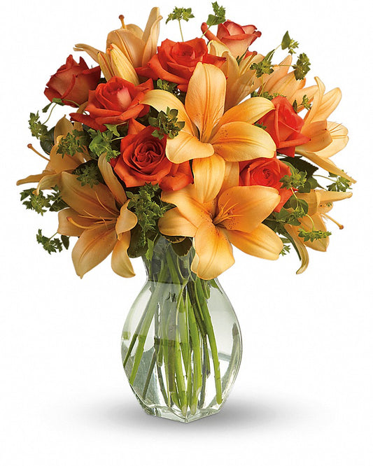 Fiery Lily and Rose - Karen's Floral Expressions