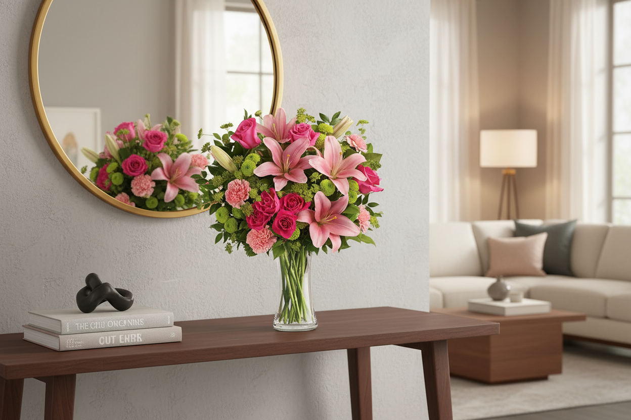 Dressed To Impress Bouquet – Interior Setting