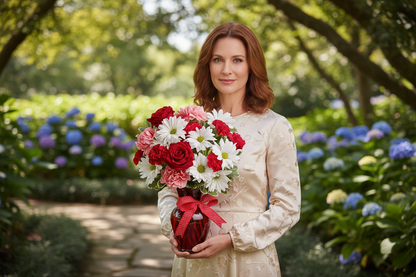 Hugs and Kisses Bouquet – Person Holding Outdoor