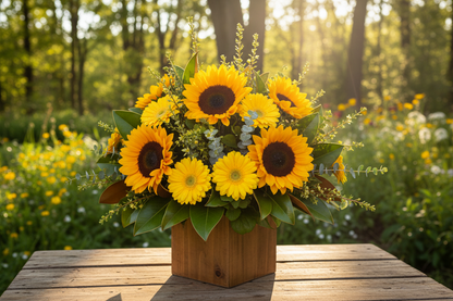 You're Golden Bouquet in a natural outdoor setting