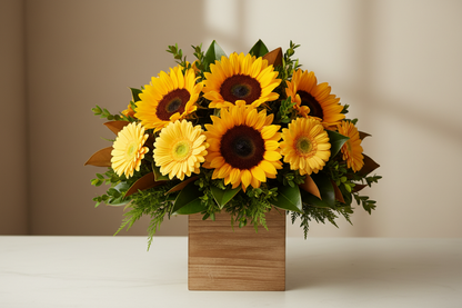 You're Golden Bouquet on a table