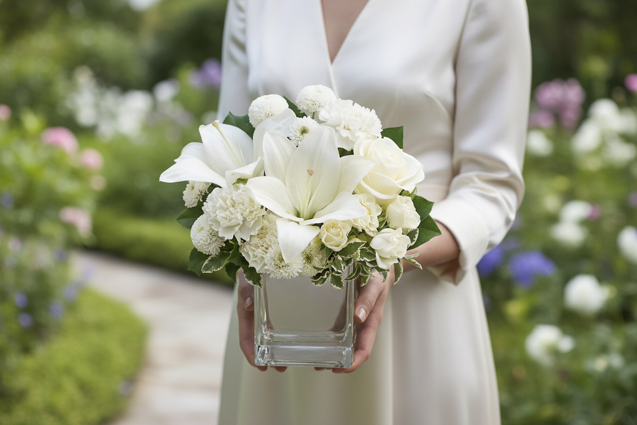 Peace & Joy Bouquet – Person Holding Outdoor