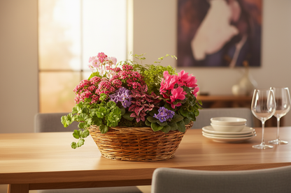 Simply Chic Mixed Plant Basket – Interior Setting