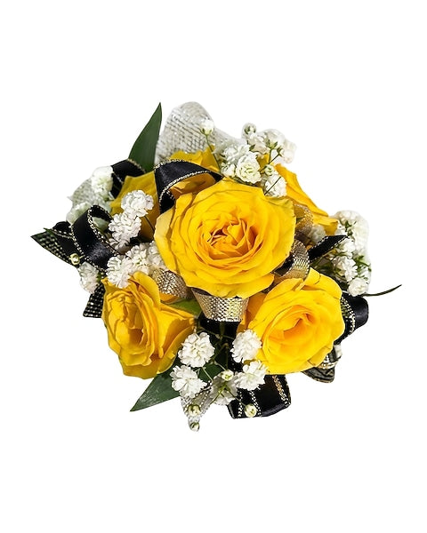Elegant Yellow Rose Prom Corsage