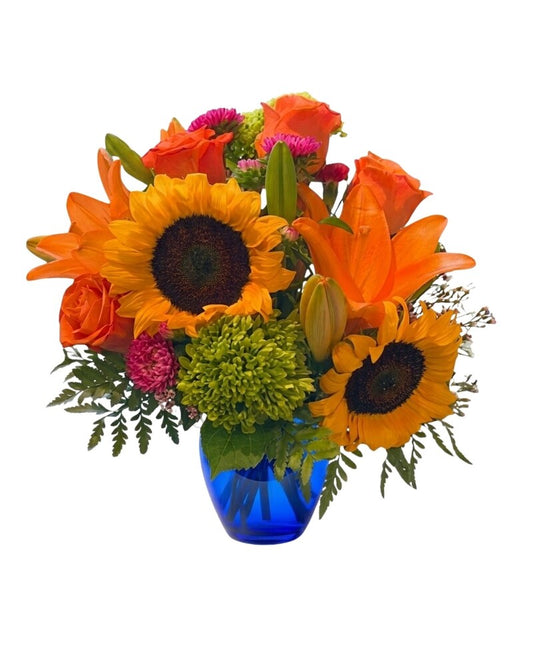 Sunflower And Orange Lily Bouquet - Karen's Floral Expressions