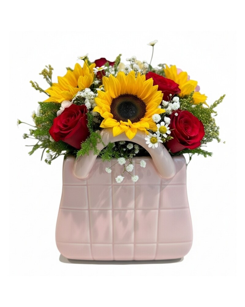 Mom's Whimsical Sunflower Handbag - Karen's Floral Expressions