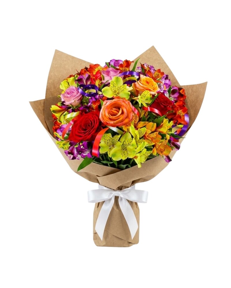 Radiant Celebration Wrapped Bouquet - Karen's Floral Expressions