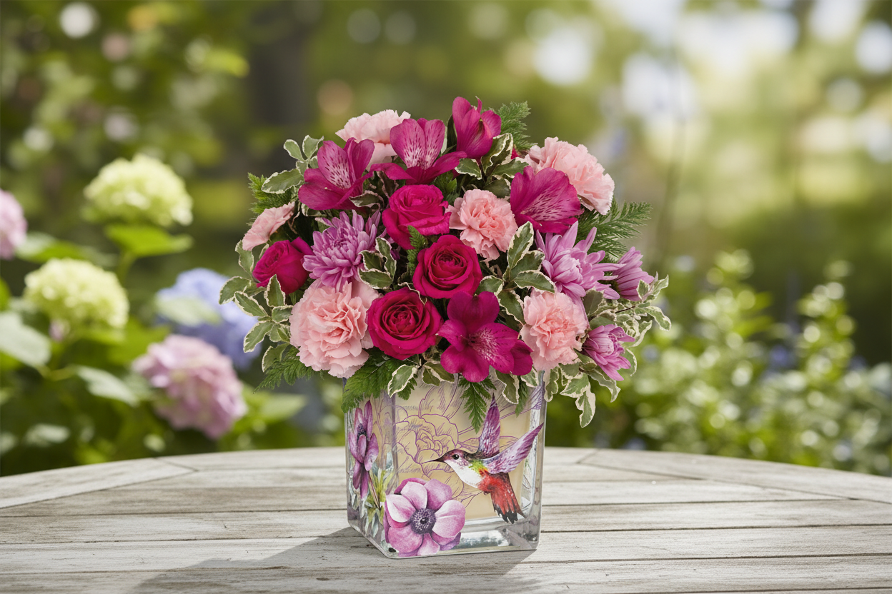 Sweet Hummingbird Bouquet – Natural Setting