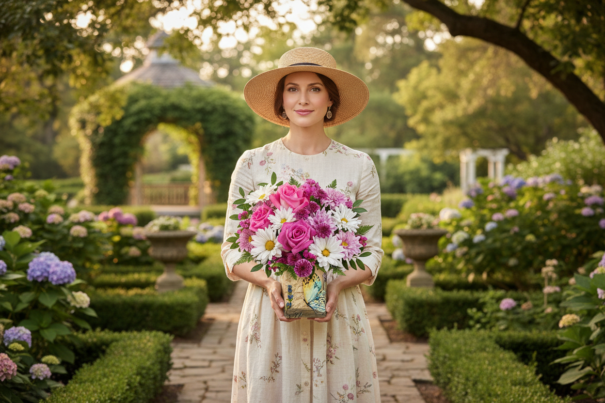 Vintage Butterfly Bouquet – Person Holding Outdoor