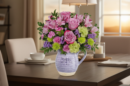 Whimsical Dragonfly Bouquet – Interior Setting