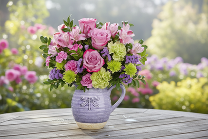 Whimsical Dragonfly Bouquet – Natural Setting