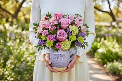 Whimsical Dragonfly Bouquet – Person Holding Outdoor